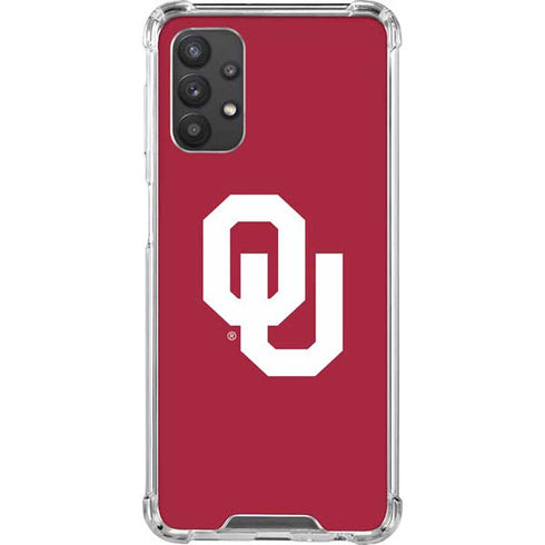 University of Oklahoma Sooners Cracked Galaxy A32 5G Clear Case