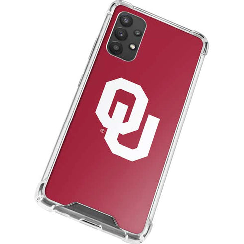 University of Oklahoma Sooners Cracked Galaxy A32 5G Clear Case