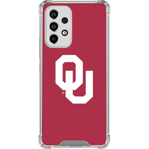 University of Oklahoma Sooners Cracked Galaxy A53 5G Clear Case