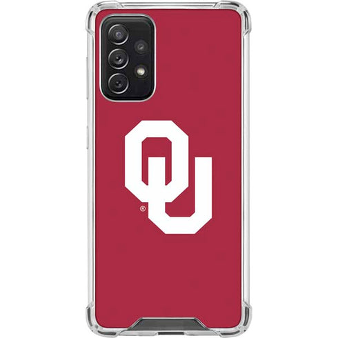 University of Oklahoma Sooners Cracked Galaxy A72 5G Clear Case