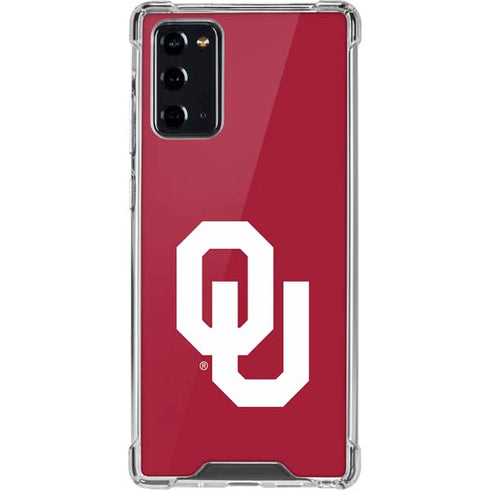 University of Oklahoma Sooners Cracked Galaxy Note20 5G Clear Case