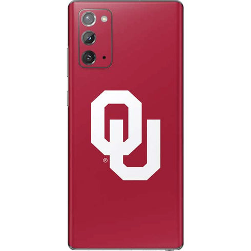 University of Oklahoma Sooners Cracked Galaxy Note20 5G Skin