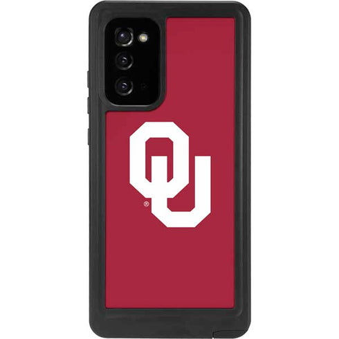University of Oklahoma Sooners Cracked Galaxy Note20 5G Waterproof Case