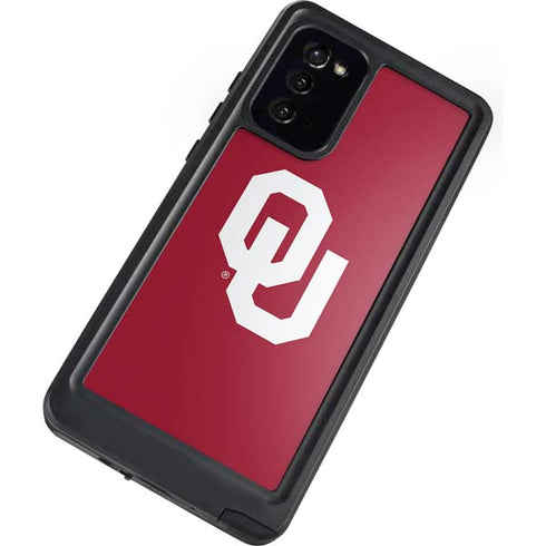 University of Oklahoma Sooners Cracked Galaxy Note20 5G Waterproof Case
