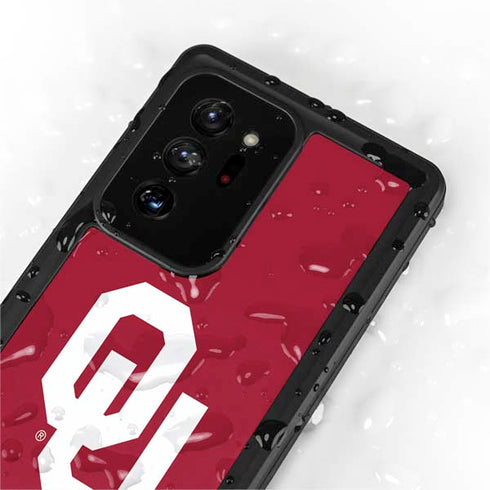 University of Oklahoma Sooners Cracked Galaxy Note20 Ultra 5G Waterproof Case