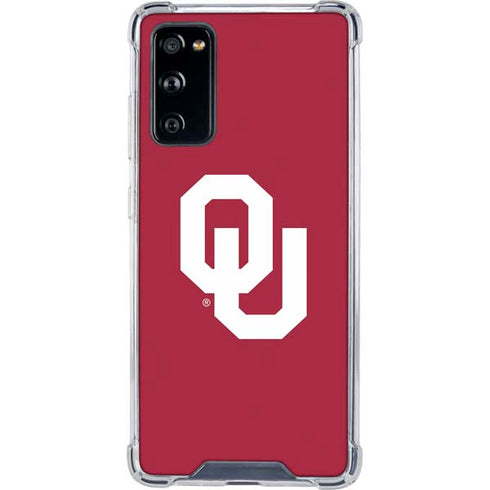 University of Oklahoma Sooners Cracked Galaxy S20 FE Clear Case