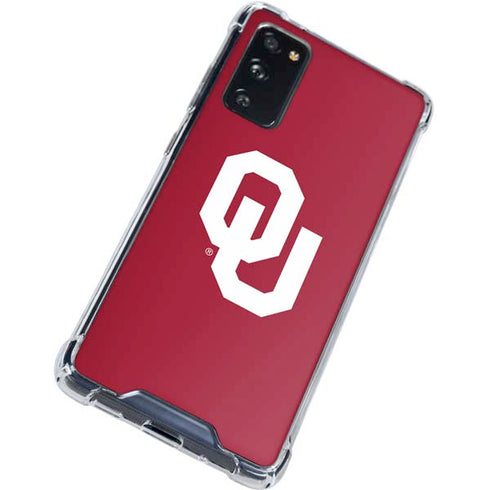 University of Oklahoma Sooners Cracked Galaxy S20 FE Clear Case