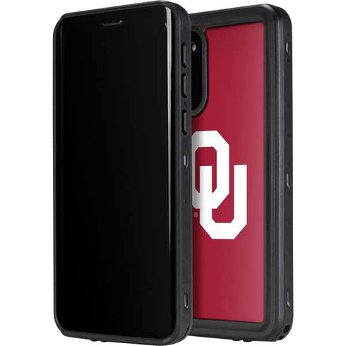 University of Oklahoma Sooners Cracked Galaxy S20 Plus Waterproof Case