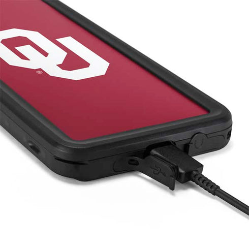 University of Oklahoma Sooners Cracked Galaxy S20 Plus Waterproof Case