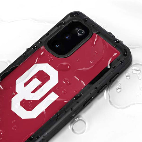 University of Oklahoma Sooners Cracked Galaxy S20 Waterproof Case