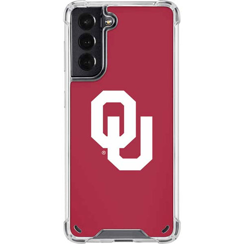 University of Oklahoma Sooners Cracked Galaxy S21 5G Clear Case
