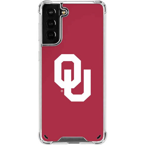 University of Oklahoma Sooners Cracked Galaxy S21 Plus 5G Clear Case
