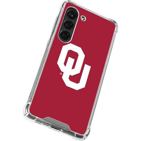 University of Oklahoma Sooners Cracked Galaxy S23 Clear Case