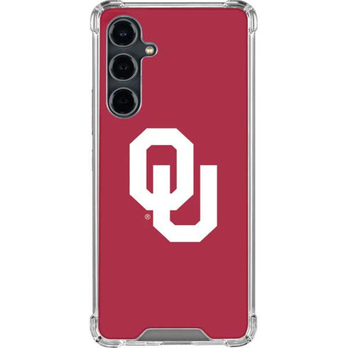 University of Oklahoma Sooners Cracked Galaxy S23 FE Clear Case