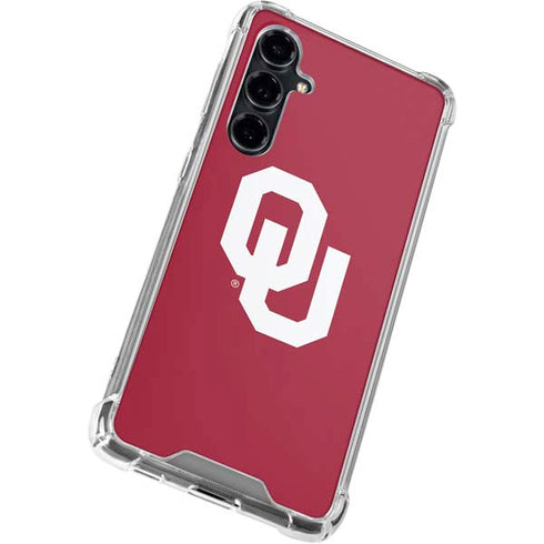 University of Oklahoma Sooners Cracked Galaxy S23 FE Clear Case