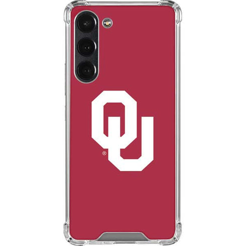 University of Oklahoma Sooners Cracked Galaxy S23 Plus Clear Case