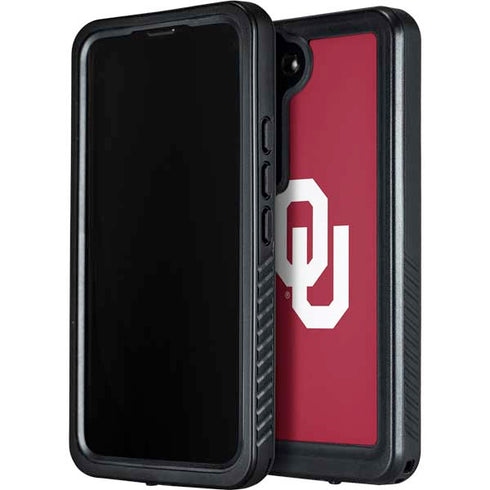 University of Oklahoma Sooners Cracked Galaxy S23 Plus Waterproof Case
