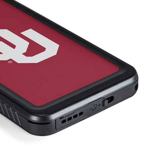 University of Oklahoma Sooners Cracked Galaxy S23 Plus Waterproof Case