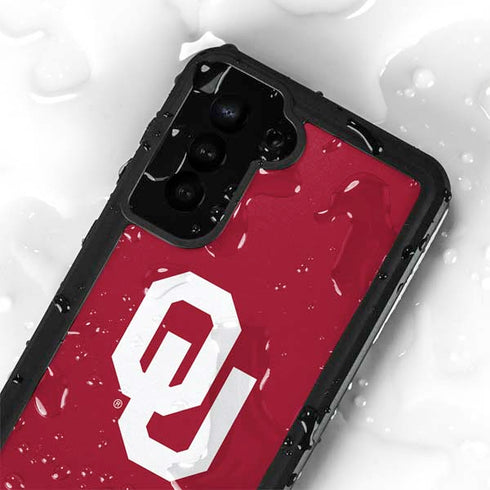 University of Oklahoma Sooners Cracked Galaxy S23 Plus Waterproof Case