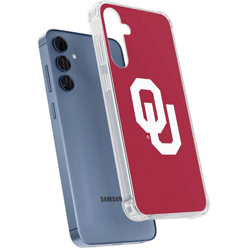 University of Oklahoma Sooners Cracked Galaxy S24 Clear Case