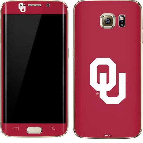 University of Oklahoma Sooners Cracked Galaxy S7 Edge Skin