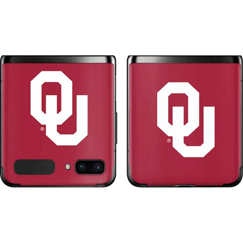 University of Oklahoma Sooners Cracked Galaxy Z Flip Skin