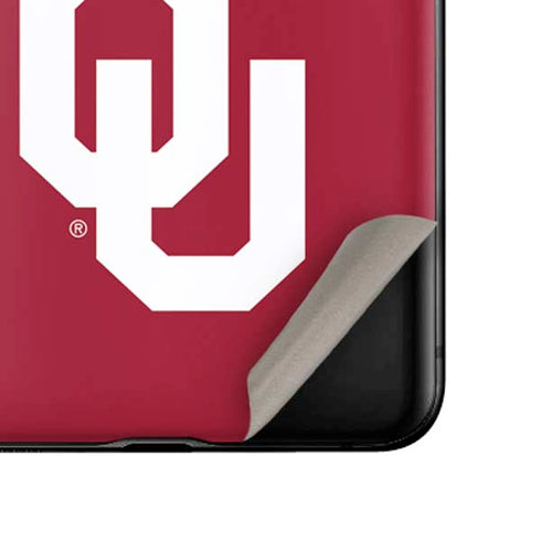 University of Oklahoma Sooners Cracked Galaxy Z Flip Skin