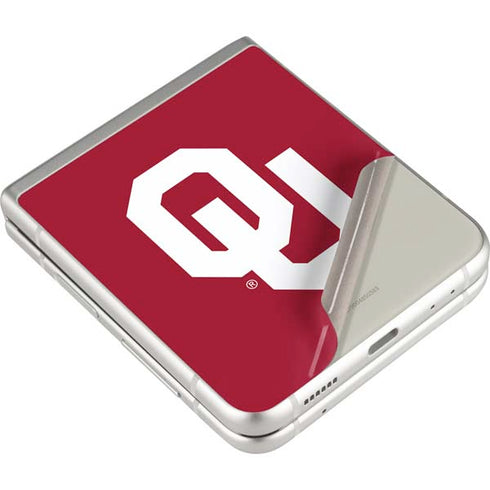 University of Oklahoma Sooners Cracked Galaxy Z Flip3 5G Skin