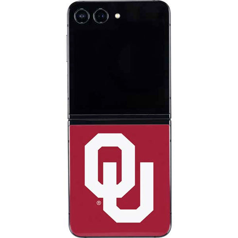 University of Oklahoma Sooners Cracked Galaxy Z Flip5 5G Skin