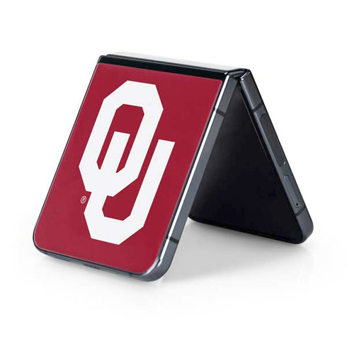 University of Oklahoma Sooners Cracked Galaxy Z Flip5 5G Skin