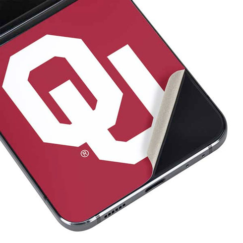 University of Oklahoma Sooners Cracked Galaxy Z Flip5 5G Skin