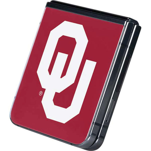 University of Oklahoma Sooners Cracked Galaxy Z Flip5 5G Skin