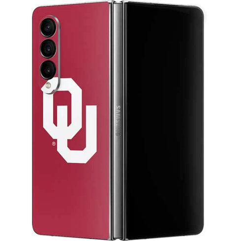 University of Oklahoma Sooners Cracked Galaxy Z Fold4 5G Skin