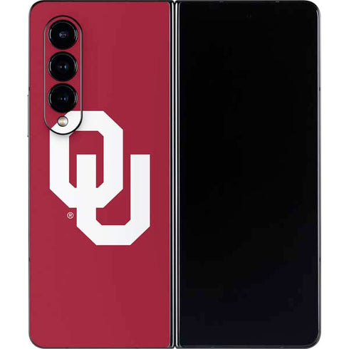 University of Oklahoma Sooners Cracked Galaxy Z Fold4 5G Skin