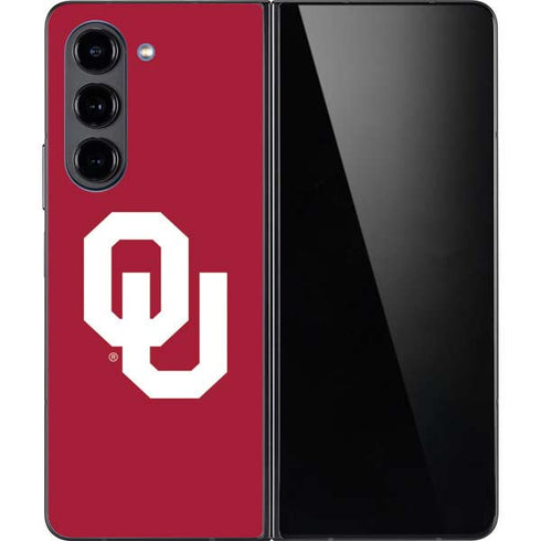 University of Oklahoma Sooners Cracked Galaxy Z Fold5 5G Skin