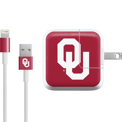 University of Oklahoma Sooners Cracked iPad Charger (10W USB) Skin