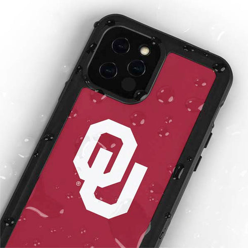 University of Oklahoma Sooners Cracked iPhone 12 Pro Waterproof Case
