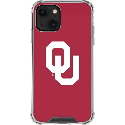University of Oklahoma Sooners Cracked iPhone 14 Plus Clear Case