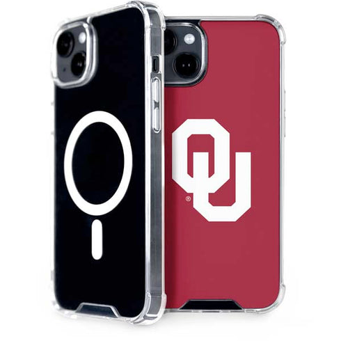 University of Oklahoma Sooners Cracked iPhone 15 Plus MagSafe Case
