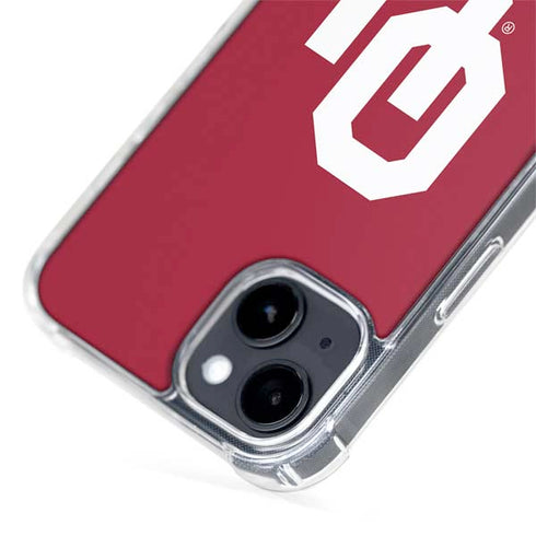 University of Oklahoma Sooners Cracked iPhone 15 Plus MagSafe Case