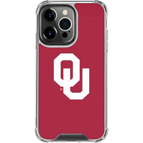 University of Oklahoma Sooners Cracked iPhone 14 Pro Clear Case