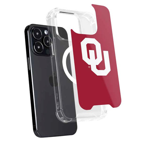 University of Oklahoma Sooners Cracked iPhone 15 Pro MagSafe Case