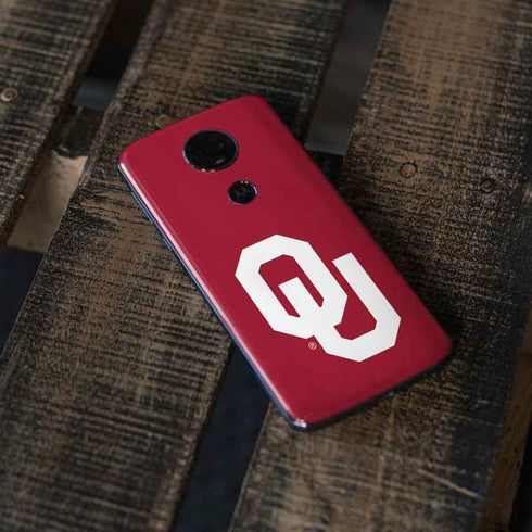 University of Oklahoma Sooners Cracked Moto E5 Plus Skin