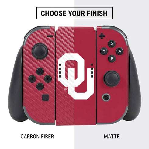 University of Oklahoma Sooners Cracked Nintendo Switch Bundle Skin