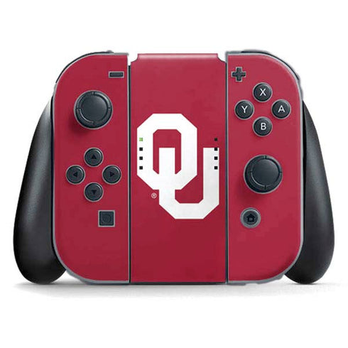 University of Oklahoma Sooners Cracked Nintendo Switch (2017-2021) Joy-Con Controller Skin