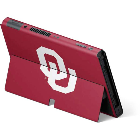 University of Oklahoma Sooners Cracked Nintendo Switch OLED (2021) Skin