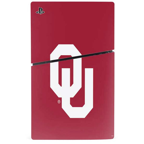 University of Oklahoma Sooners Cracked PS5 Slim Disk Bundle Skin