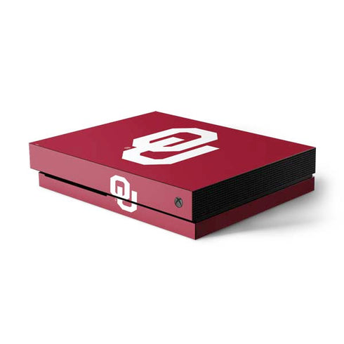 University of Oklahoma Sooners Cracked Xbox One X Console Skin