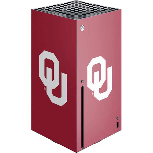 University of Oklahoma Sooners Cracked Xbox Series X Console Skin