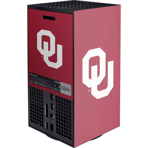 University of Oklahoma Sooners Cracked Xbox Series X Console Skin
